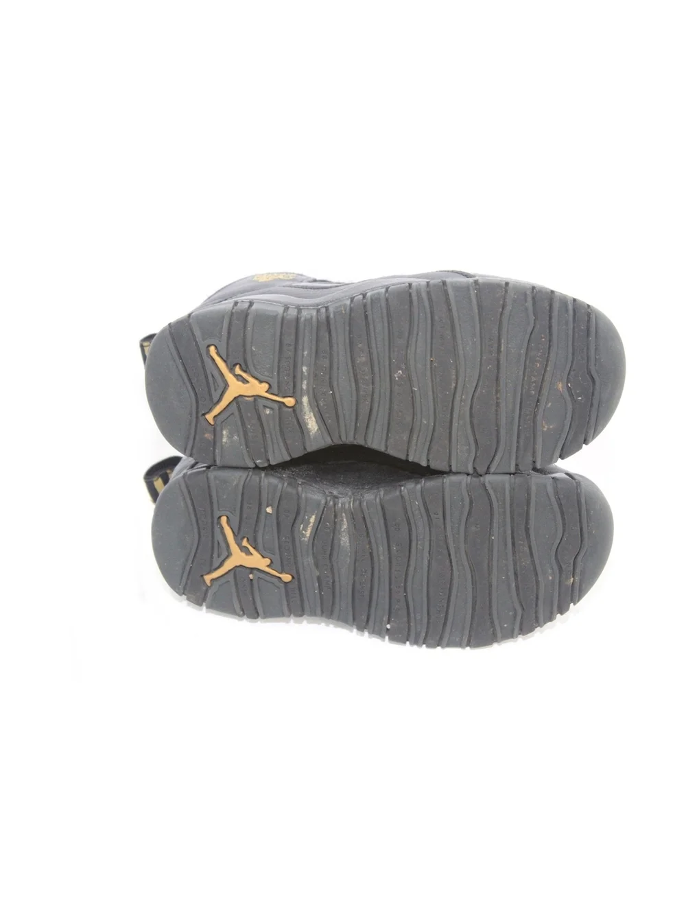 Nike Air Jordan 10 Retro Sneakers City Pack NYC Shoes Black Gold Youth Boy Sz 9C